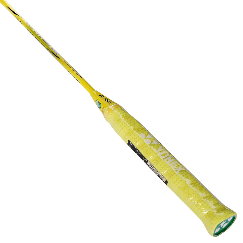 Yonex Graphite Strung Badminton Racquet Nanoflare 1000 Tour (G5 4U,Lightning Yellow)| HM Graphite, Nanocell NEO, EX-Hyper MG