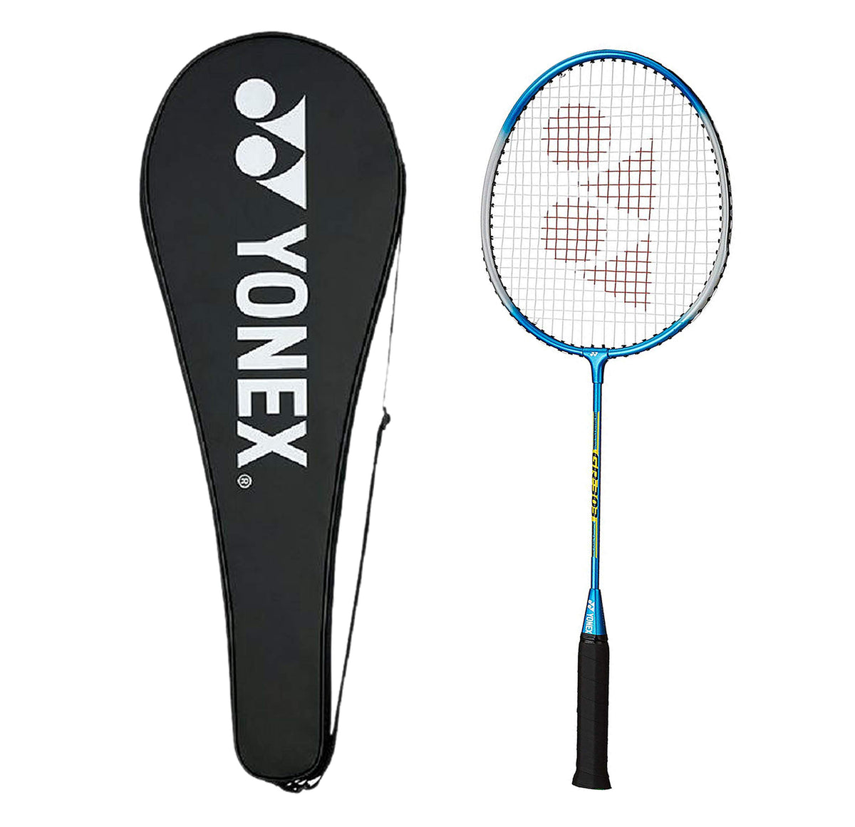 Yonex GR 303 Aluminium Blend Badminton Racquet with Full Cover (Black)