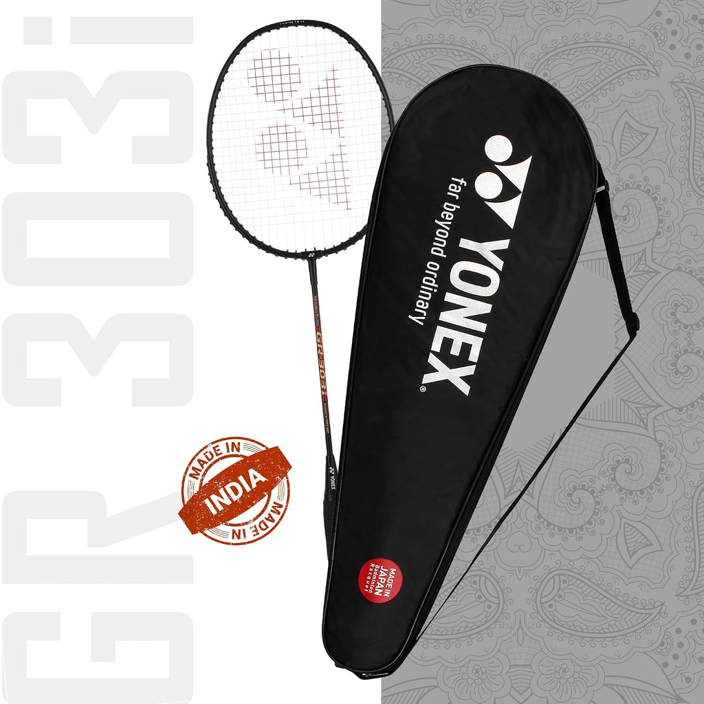 Yonex Badminton Racquet GR 303I|Black |Made in India |